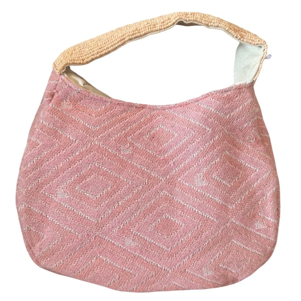 LULU Viral Handcrafted Beaded Bag Sea Life ink‎ Lobster Crab Star Tote Small NWT